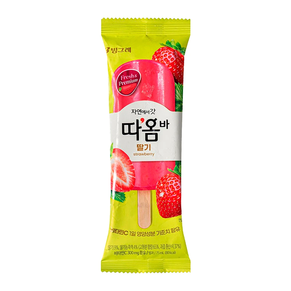 Sorvete Binggrae Morango Palito 75Ml