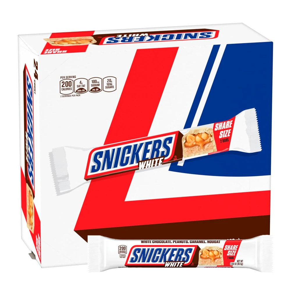Chocolate Mars Snickers White 2 Bars Caixa 24X80G