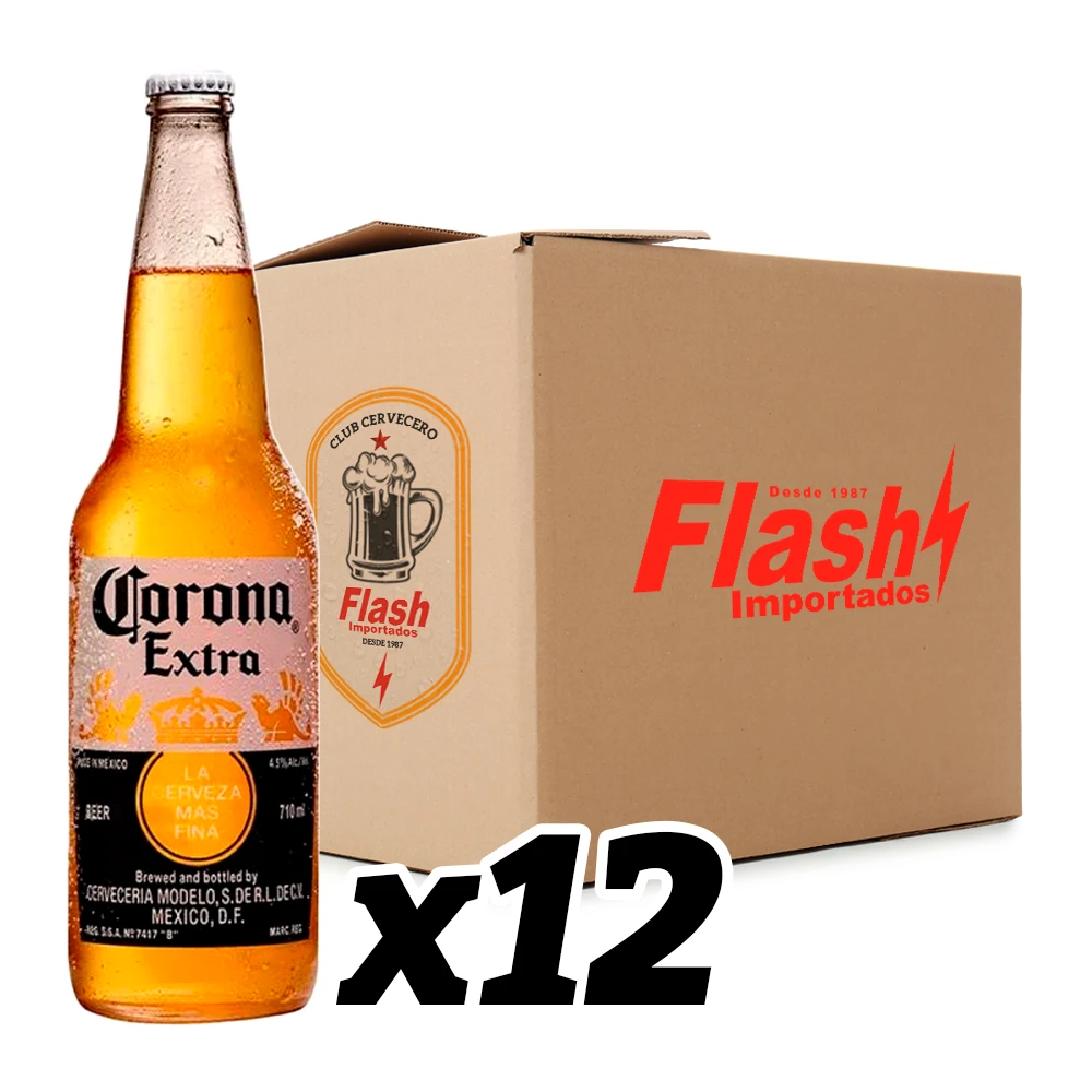 Cerveja Corona Garrafa Caixa com 12x710ml