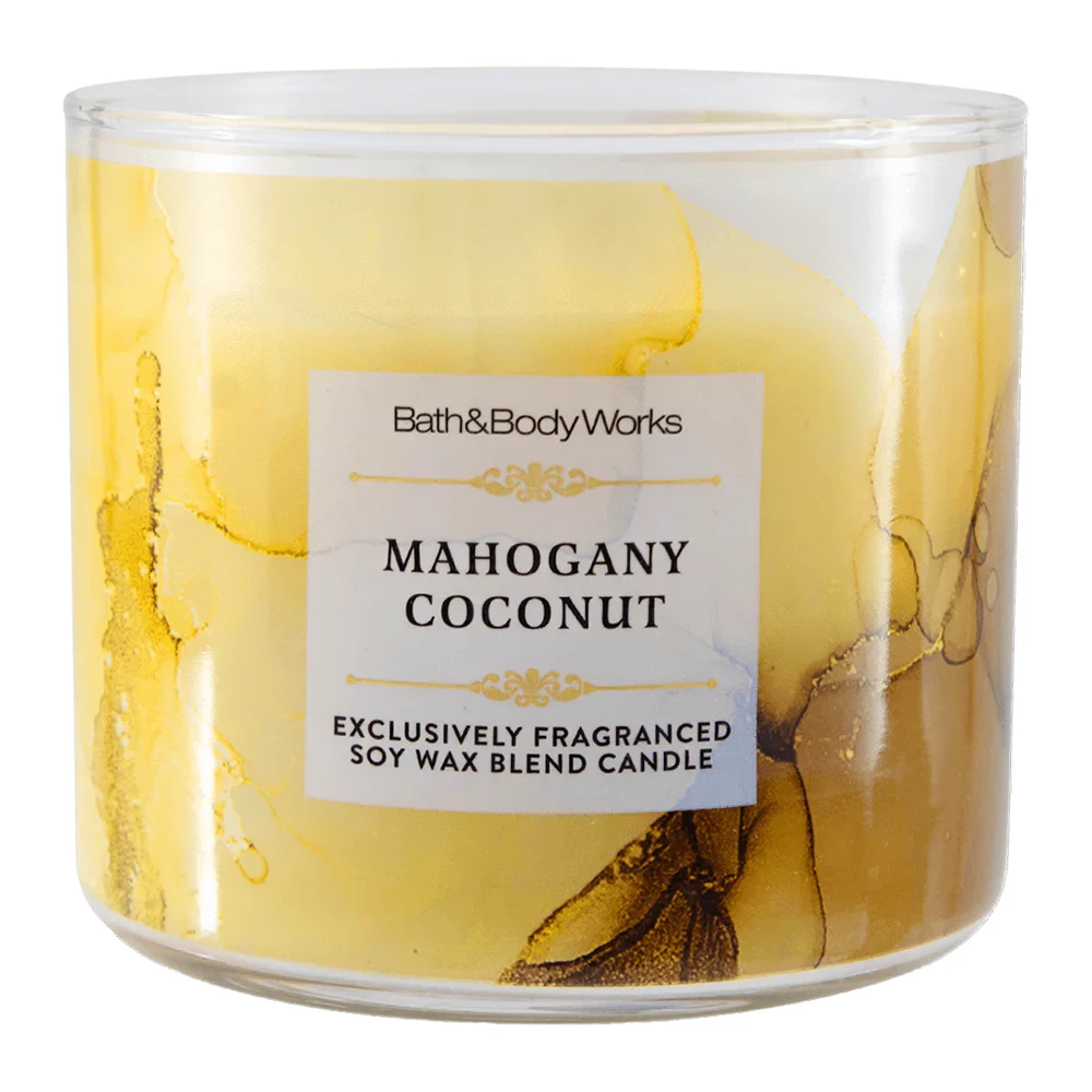 Vela Aromática Bath & Body Works Mahogany Coconut Pote 411G