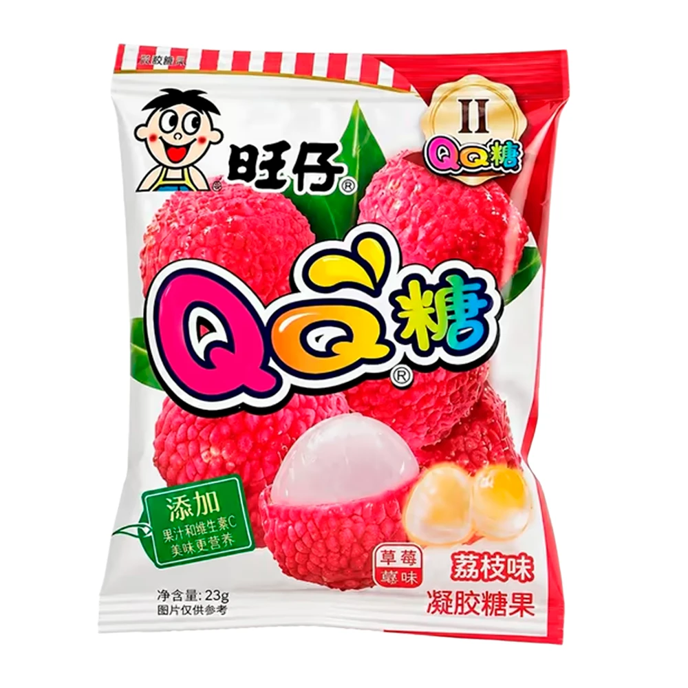 Bala de Gelatina QQ Sabor Lychee Pelável Pacote 70G