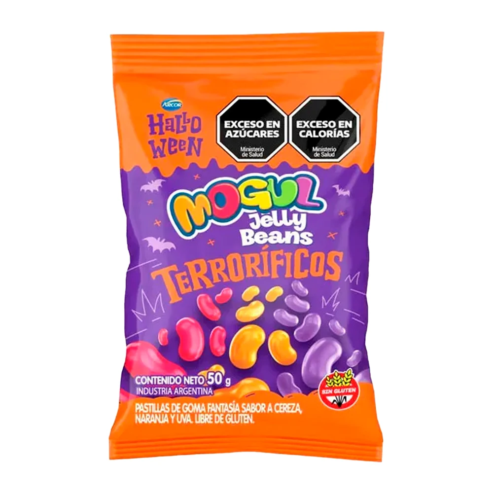 Bala Arcor Mogul Jelly Beans Halloween Pacote 50G