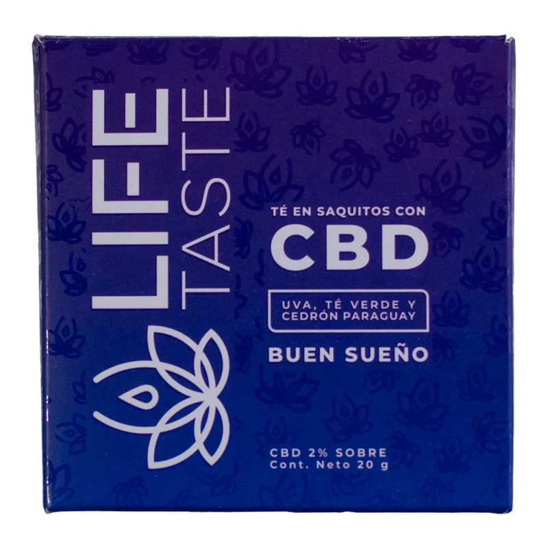Chá Life Taste Para Dormir Com Cannabis (Cbd) Cedron,Extrato de Uva e Chá Verde Com 10 Saquinhos 20G