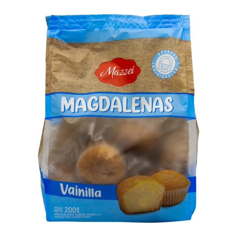 Biscoito Magdalenas Mazzei Baunilha 200G 