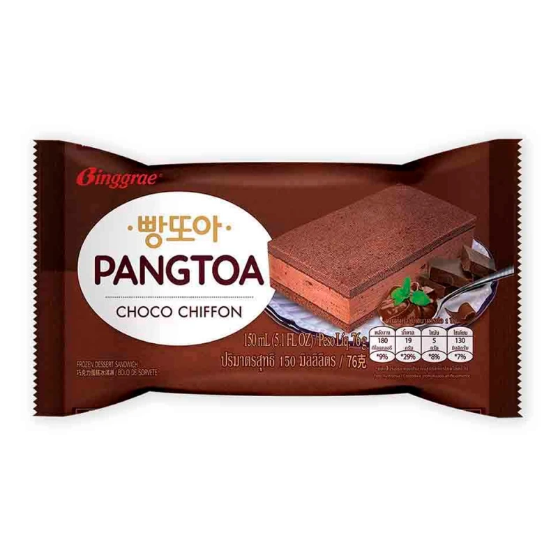 Sorvete Binggrae Pangtoa Choco Chiffon Sanduíche 150Ml