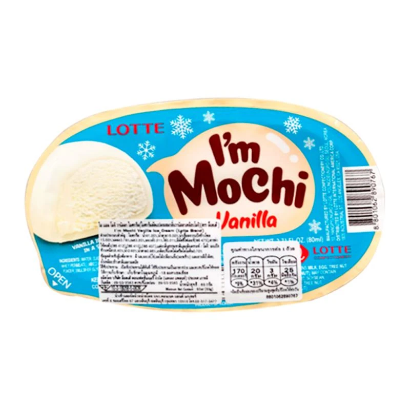 Sorvete Lotte Mochi Baunilha Pote 80Ml
