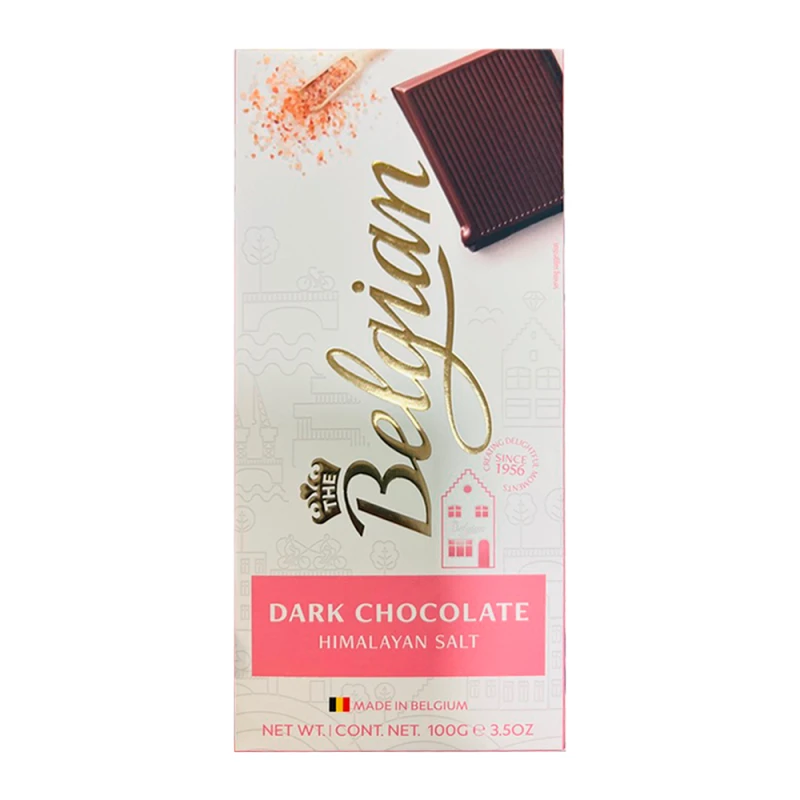 Barra de Chocolate Belgian Amargo Com Sal do Himalaia 100G