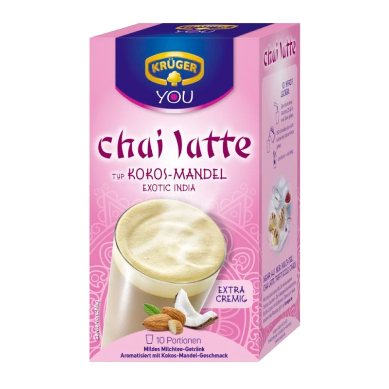 Chá Kruger Chai Latte Amêndoas e Coco 10X14G