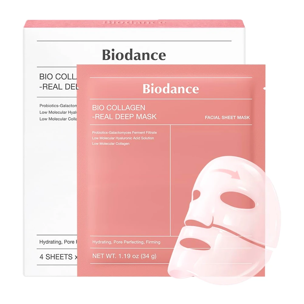 Máscara Facial Biodance Bio Collagen Real Deep Mask X4 Unidades