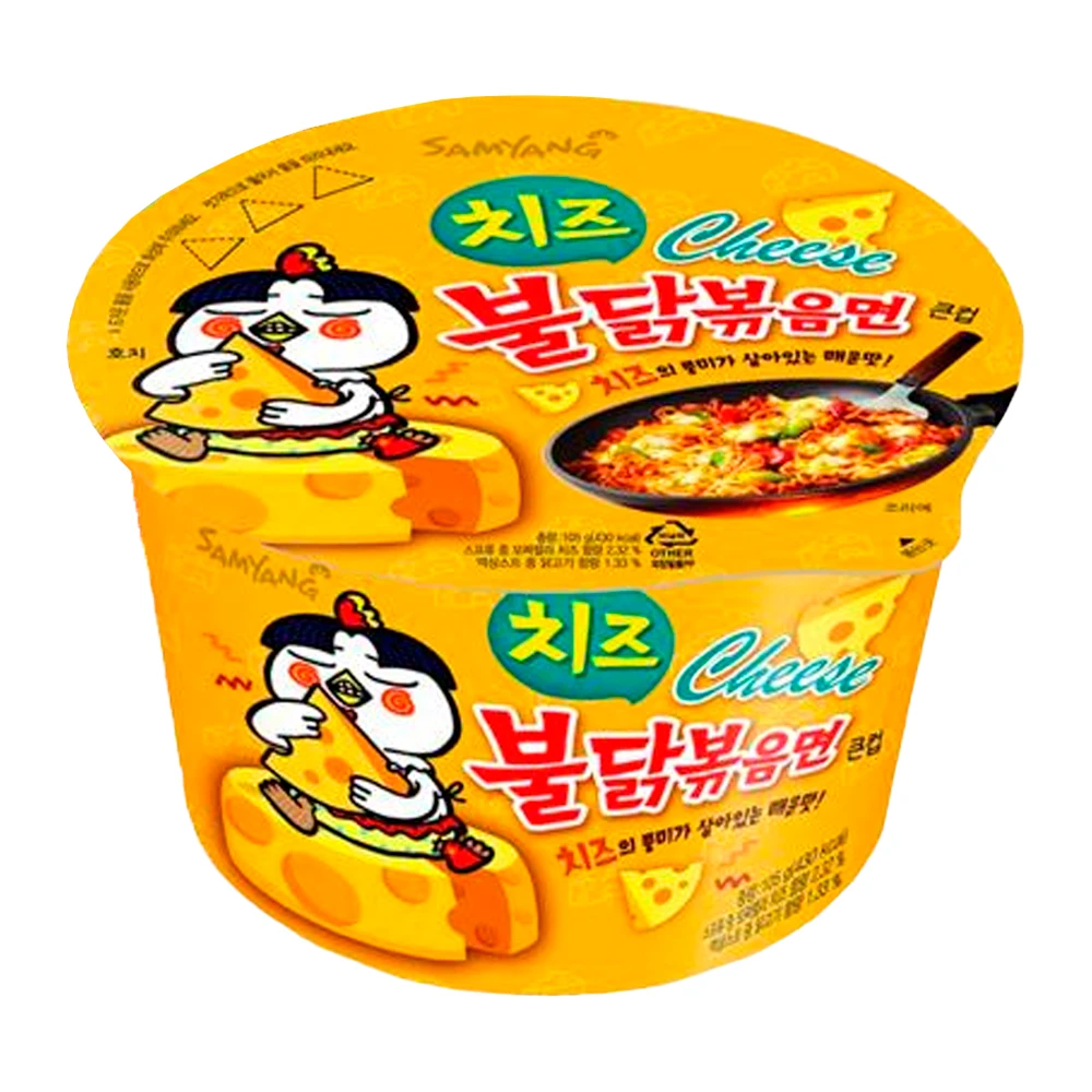Macarrão Instantâneo Samyang Buldak Frango Apimentado e Queijo Pote 105G
