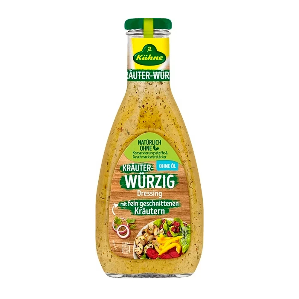 Molho de salada vinagrete ervas finas kuhne 500ml