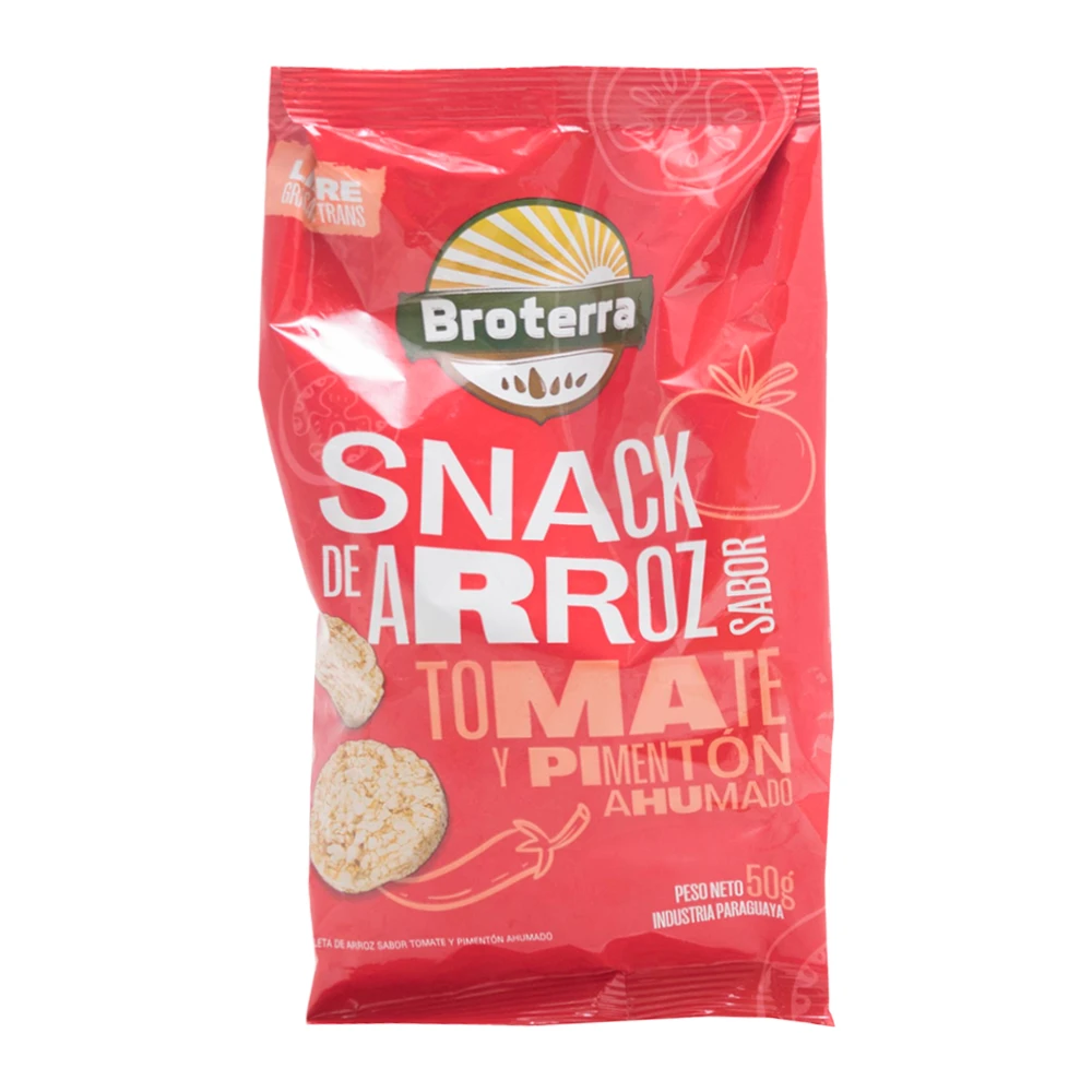 Snack de Arroz Broterra Tomate Pacote 50G