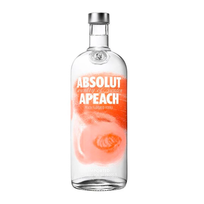 Vodka Absolut Pêssego Garrafa 1 Litro