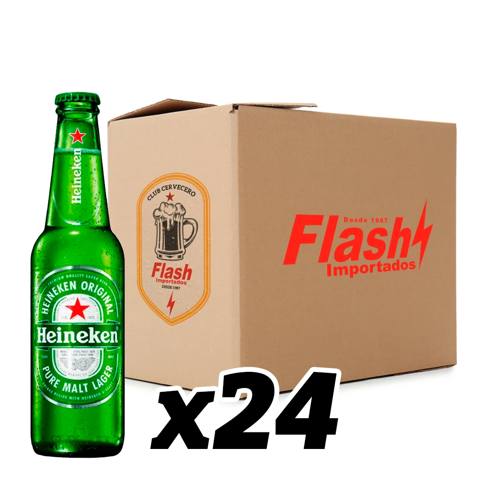 Cerveja Heineken Long Neck Caixa com 24x330ml