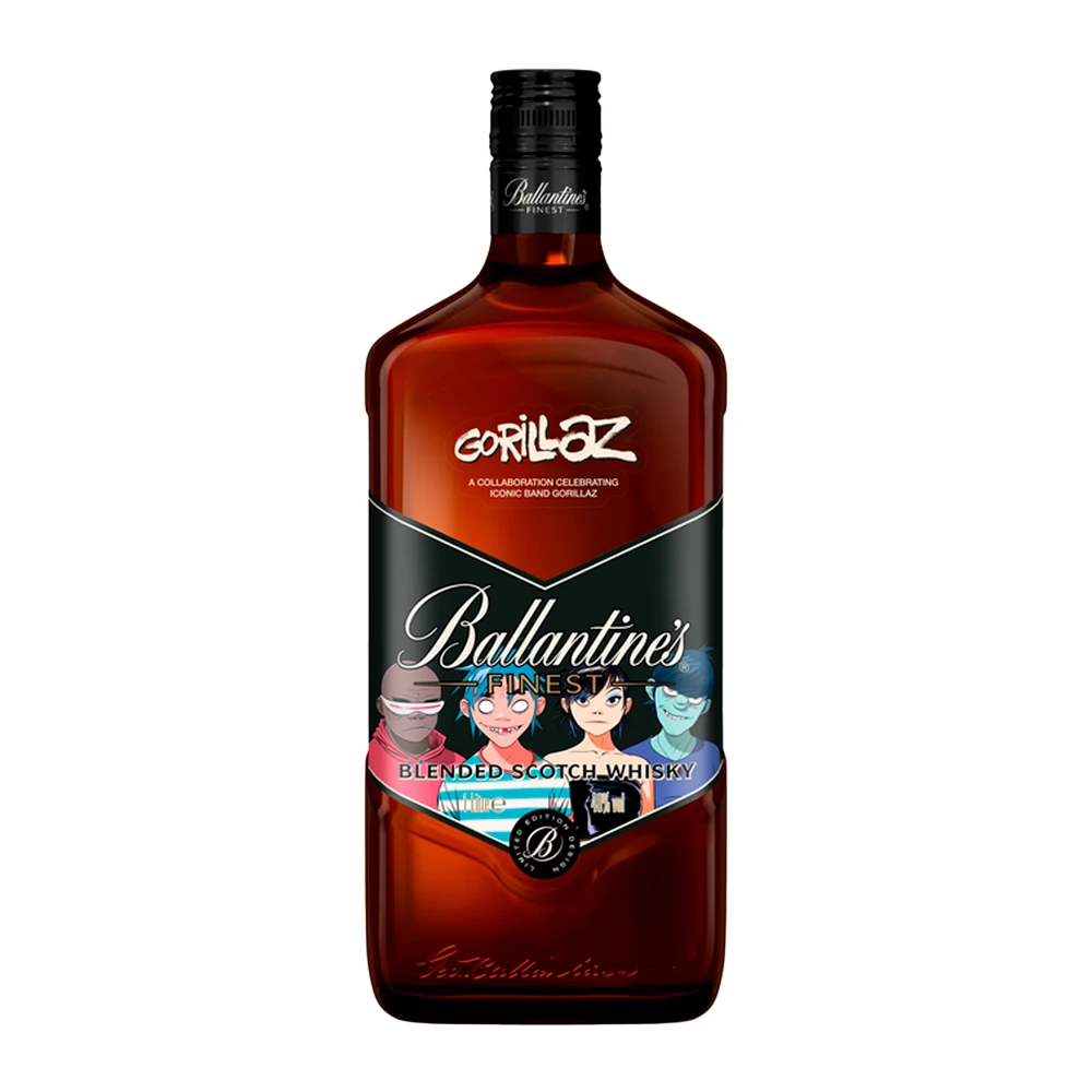 Whisky Ballantines Edição Limitada Gorillaz Botella Sem Caixa 1Lt