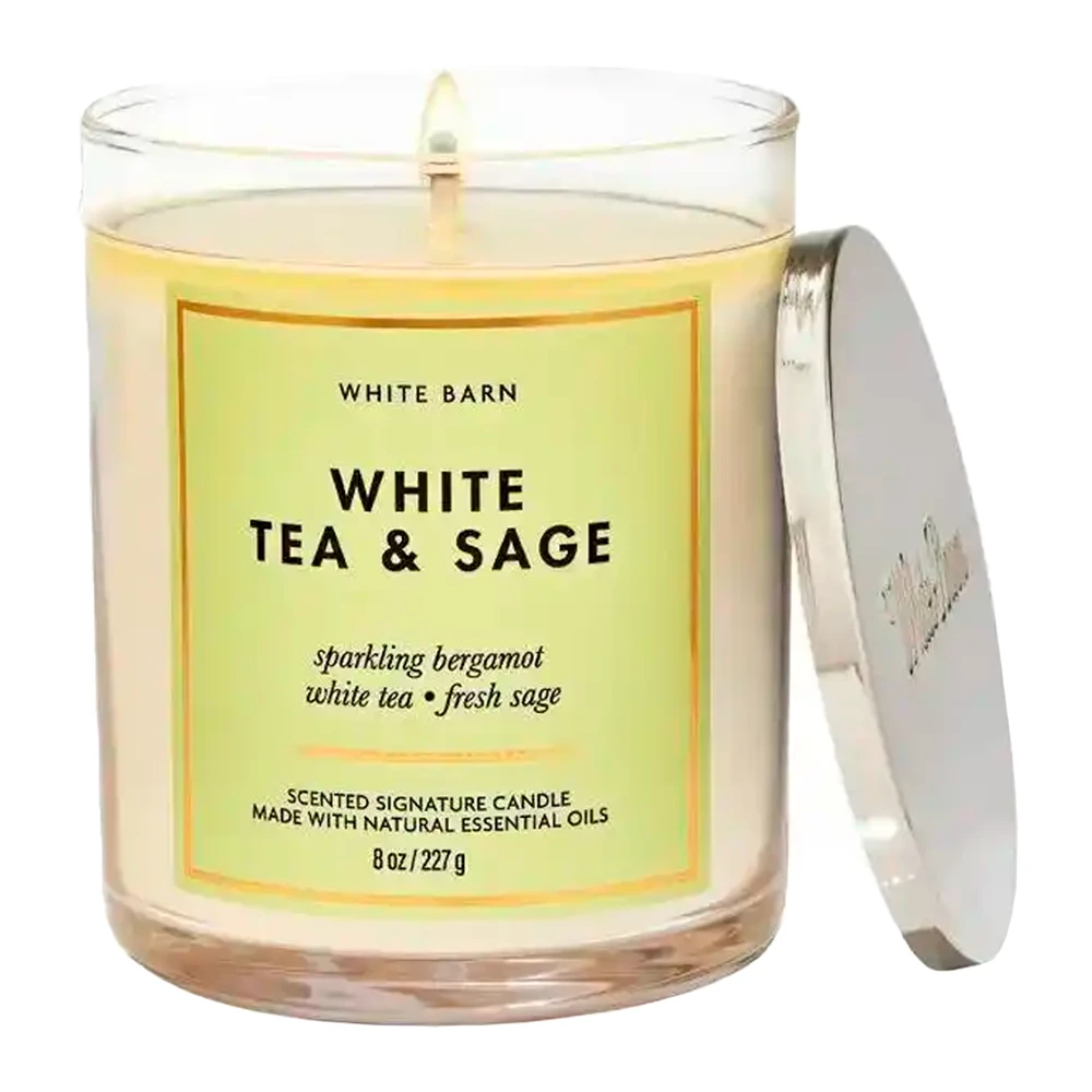 Vela Aromática Bath & Body Works White Tea & Sage 227G