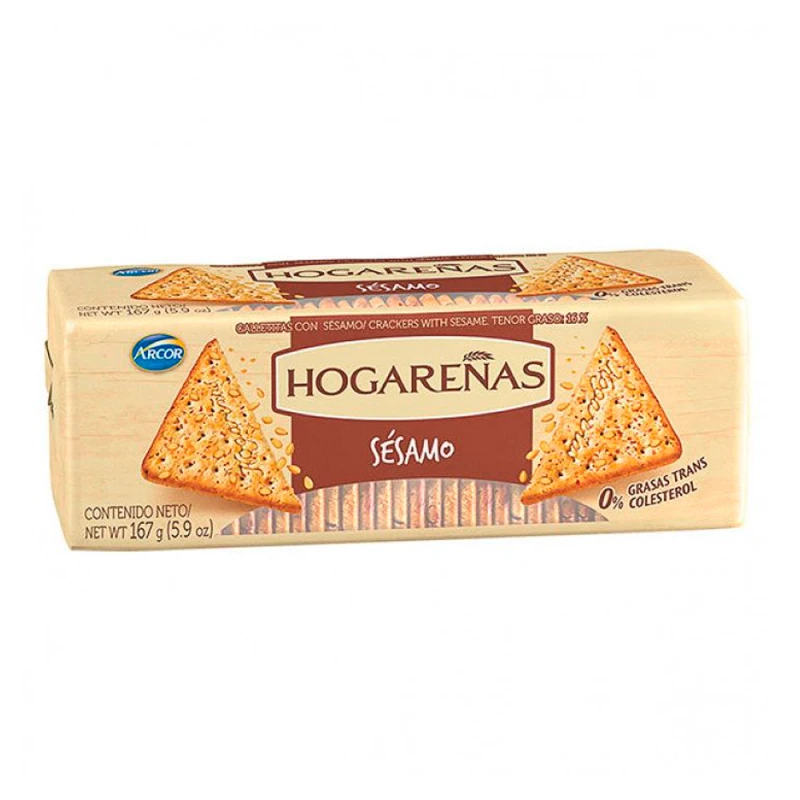 Biscoito Arcor Hogareñas Gergelim 167G