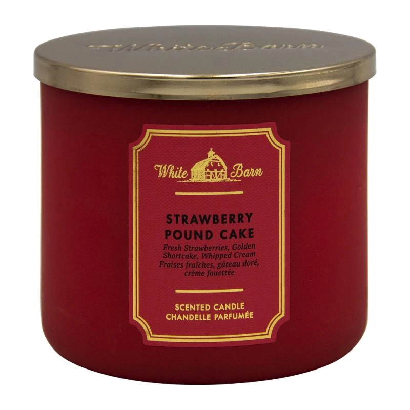 Vela Aromática Bath & Body Works Strawberry Pound Cake 411G