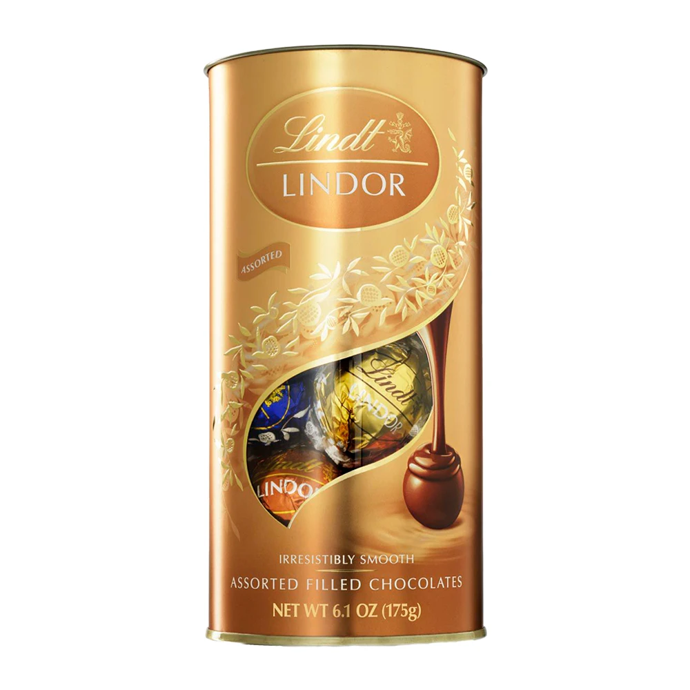 Bombom Lindor Sabores Diversos Tubo Dorado 175G