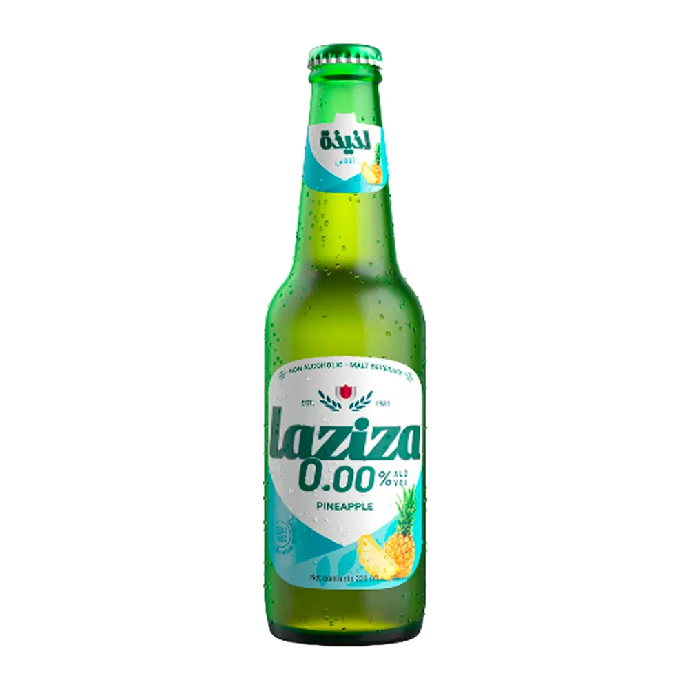 Cerveja Laziza 0,0% Sem Álcool Sabor Abacaxi Ln 330Ml