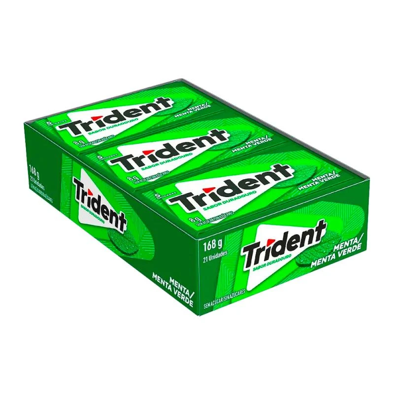 Chicletes Trident Menta Display 21x8g