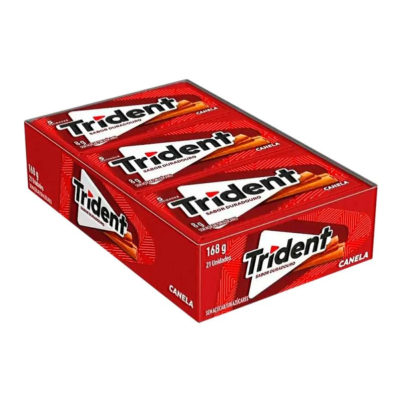 Chicletes Trident Canela Display 21x8g