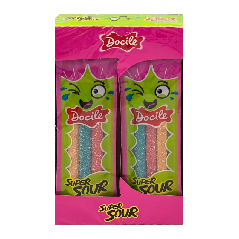 Bala de Gelatina Docile Canudinho Super Ácido 12X15G