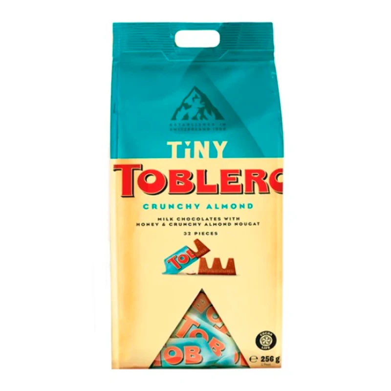 Chocolate Toblerone Tiny Ao Leite Com Amêndoas Crocantes Pacote 256G