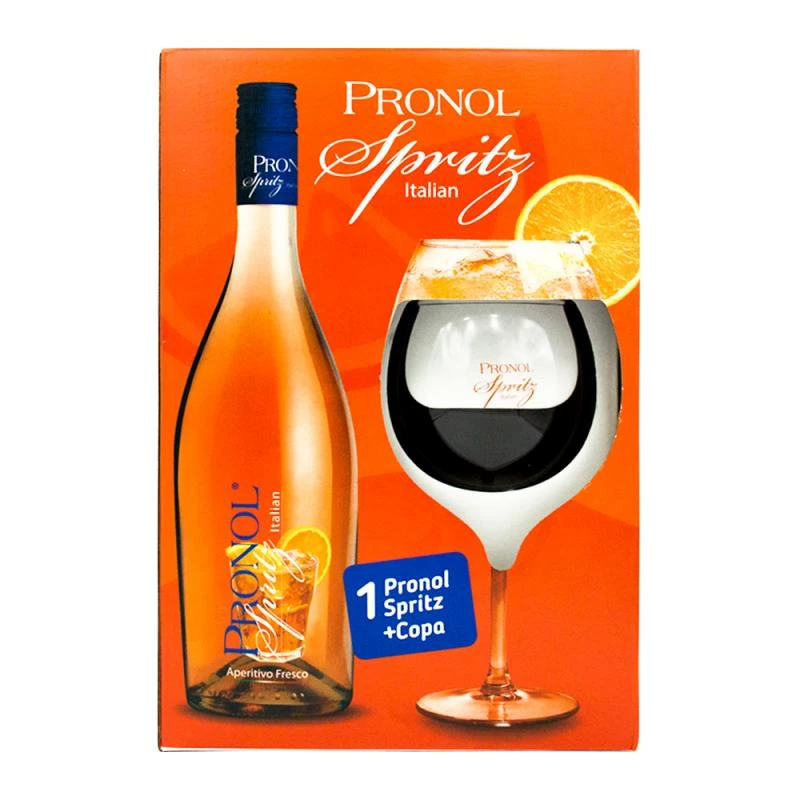 Aperitivo Pronol Spritz 750Ml Kit Com Copo Personalizado