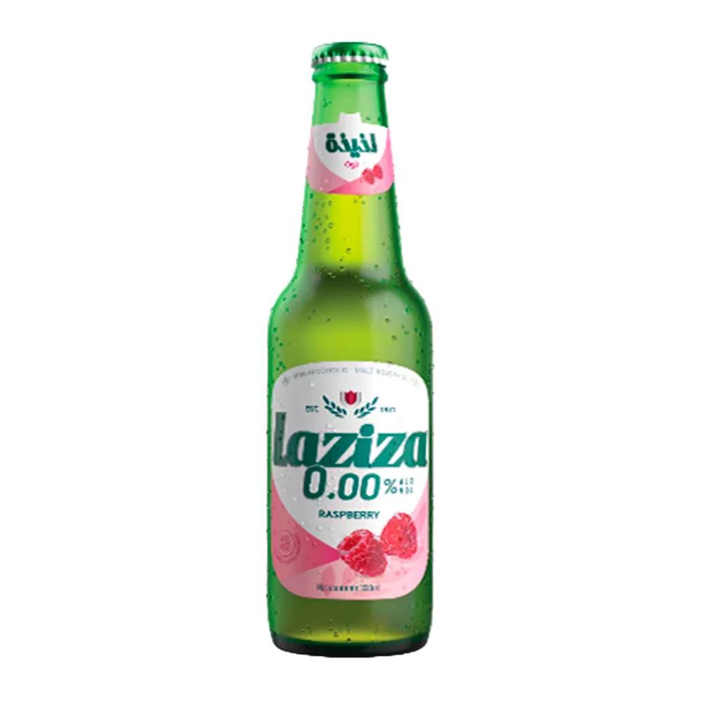 Cerveja Laziza 0,0% Sem Álcool Sabor Framboesa Ln 330Ml