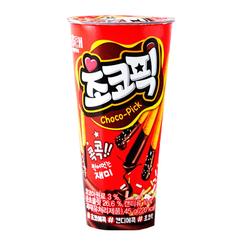 Palitinhos Cobertos Com Creme de Chocolate Haitai 45G