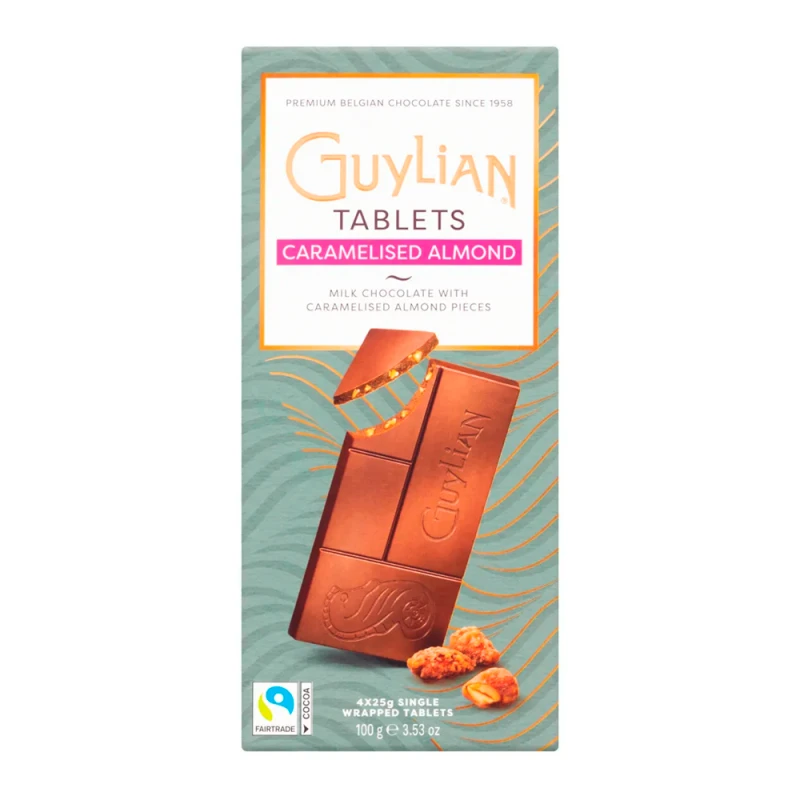 Barra de Chocolate Guylian Amêndoa e Caramelo 100G