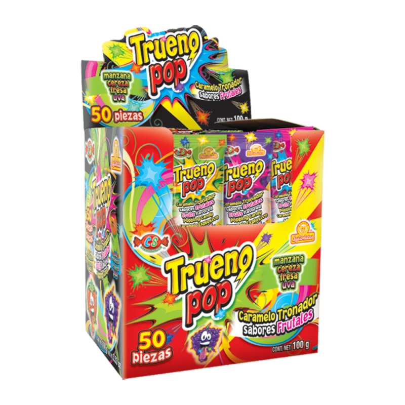Bala Trueno Las Delicias Pop Explosivo C/ 50und 100g