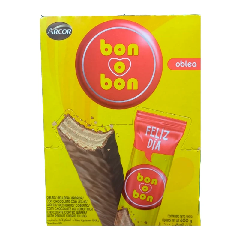 Wafer Arcor Bon o Bon Chocolate Ao Leite Caixa 20X30G