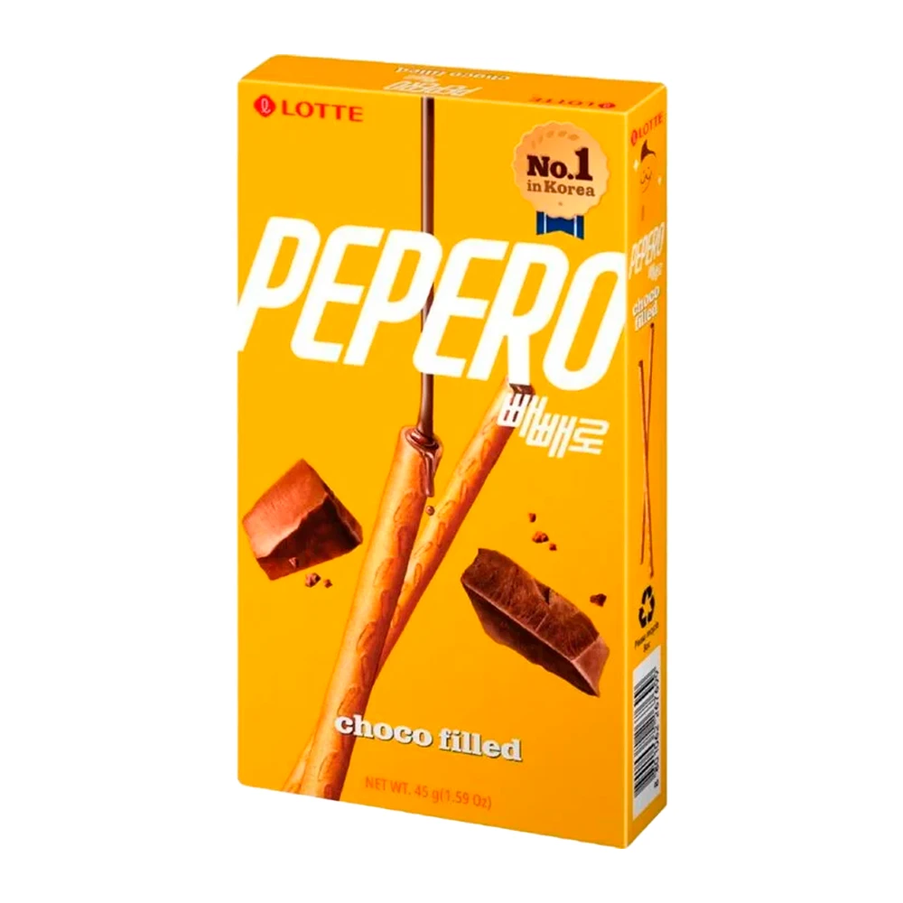 Palitinhos Lotte Pepero Recheio de Chocolate 45G