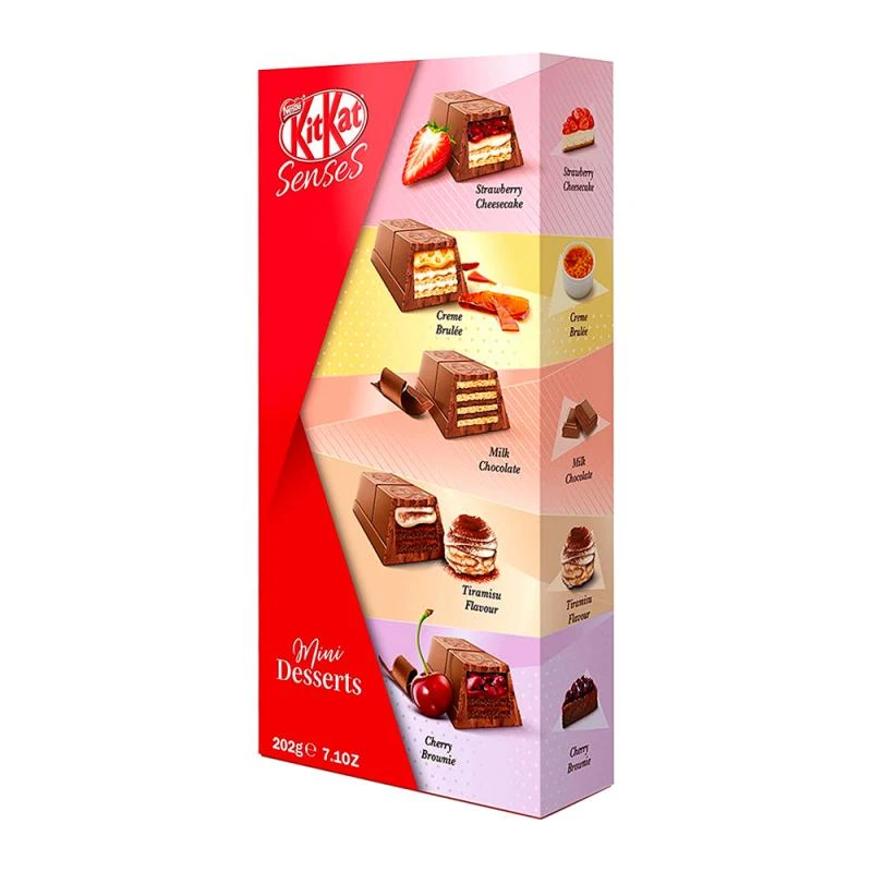 Chocolate Kit Kat Mini Desserts Com 12Un Caixa 202G