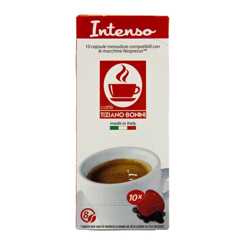 Cápsulas de Café Bonini Intenso Para Máquinas Nespresso Com 10 Unidades