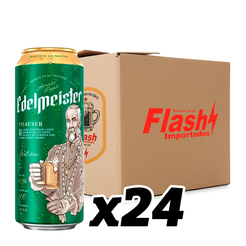 Cerveja Edelmeister Pilsener Lata Caixa com 24x500ml