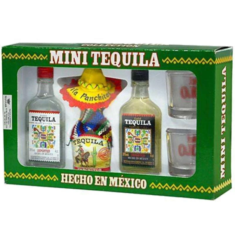 Tequila Ranchitos Kit Miniatura 3 Unidades 40Ml + 2 Copinhos