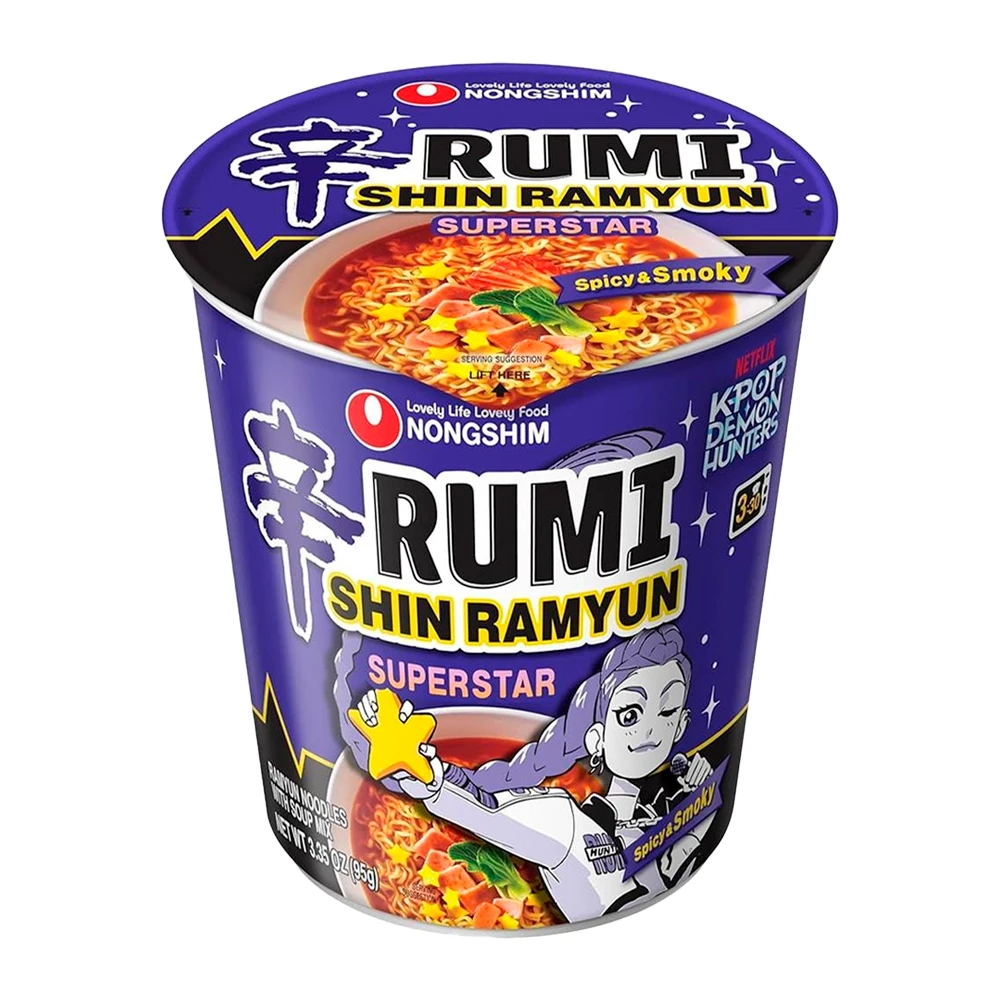 Macarrão Instantâneo Nongshim Kpop Demon Hunter Rumi Spicy Smoky Pote 68G