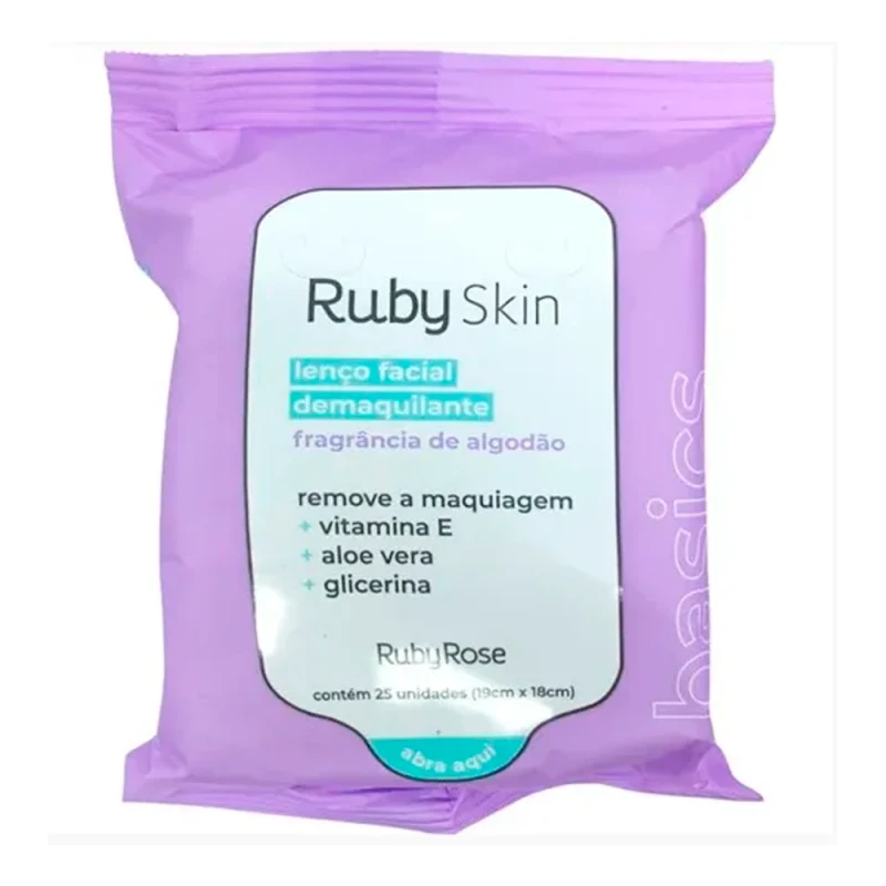 Lenço Demaquilante Ruby Rose Basics 25 Unidades Hb-203