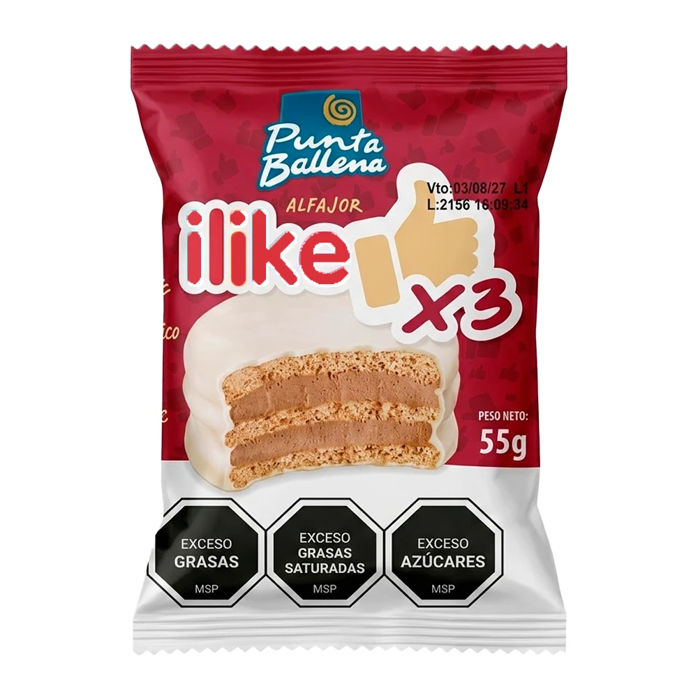 Alfajor Punta Ballena Ilike Branco Com Recheio de Mousse 55G