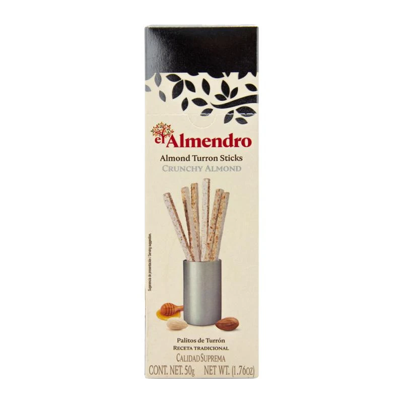 Palitos de Torrone Crocante Com Amêndoas El Almendro 50G