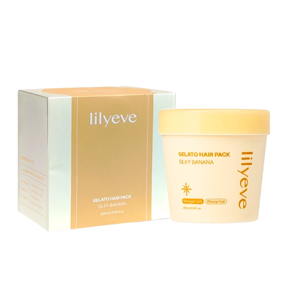 Máscara de Tratamento Lilyeve Gelato Hair Pack Silky Banana Pote 200Ml