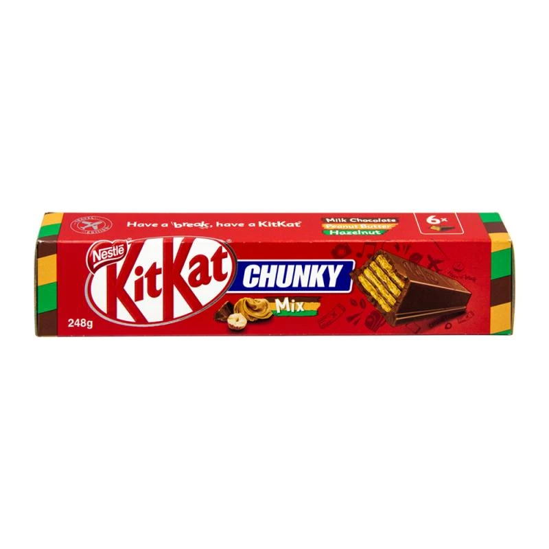 Chocolate Kit Kat Chunky Mix Com 6Un Caixa 244G