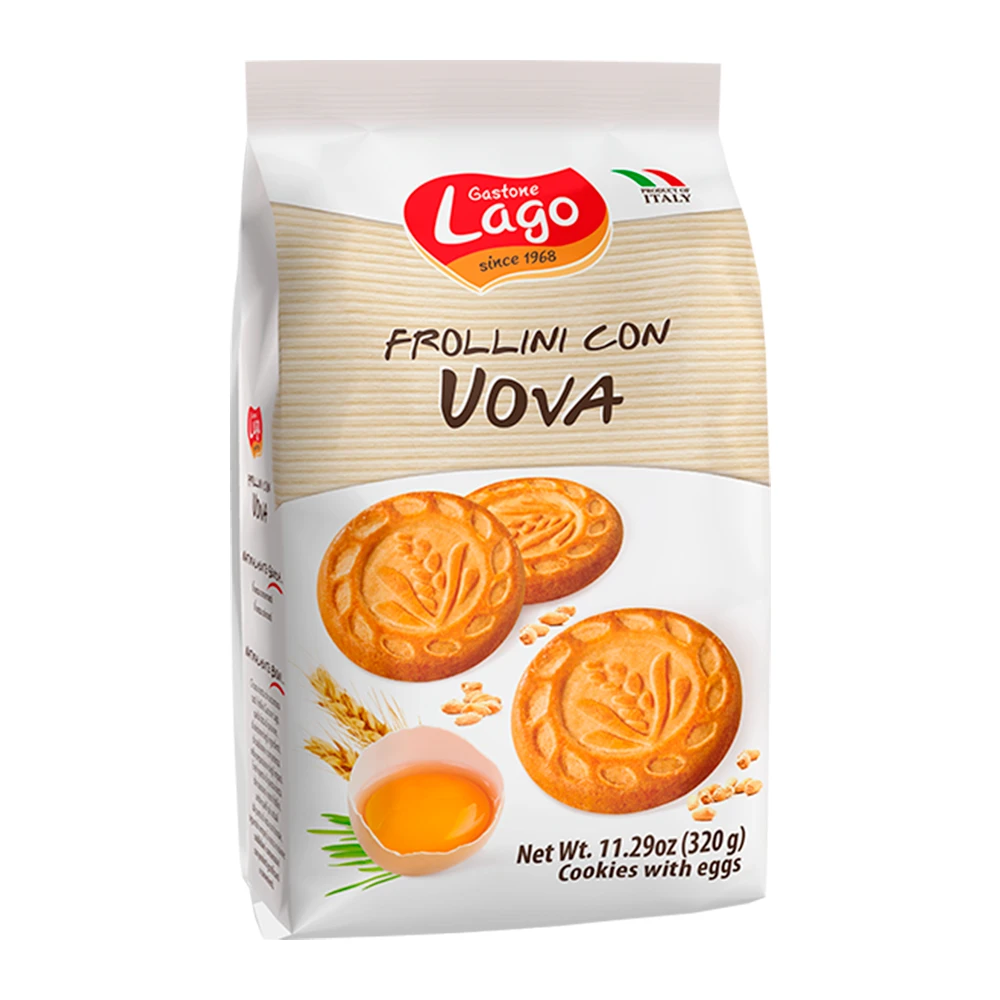 Biscoito Gastone Lago Frollini Com Ovo Pacote 320G