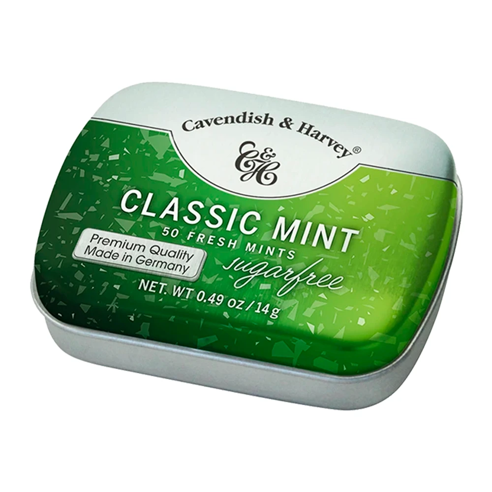 Bala Cavendish Classic Mint Sem Açúcar Lata 14G