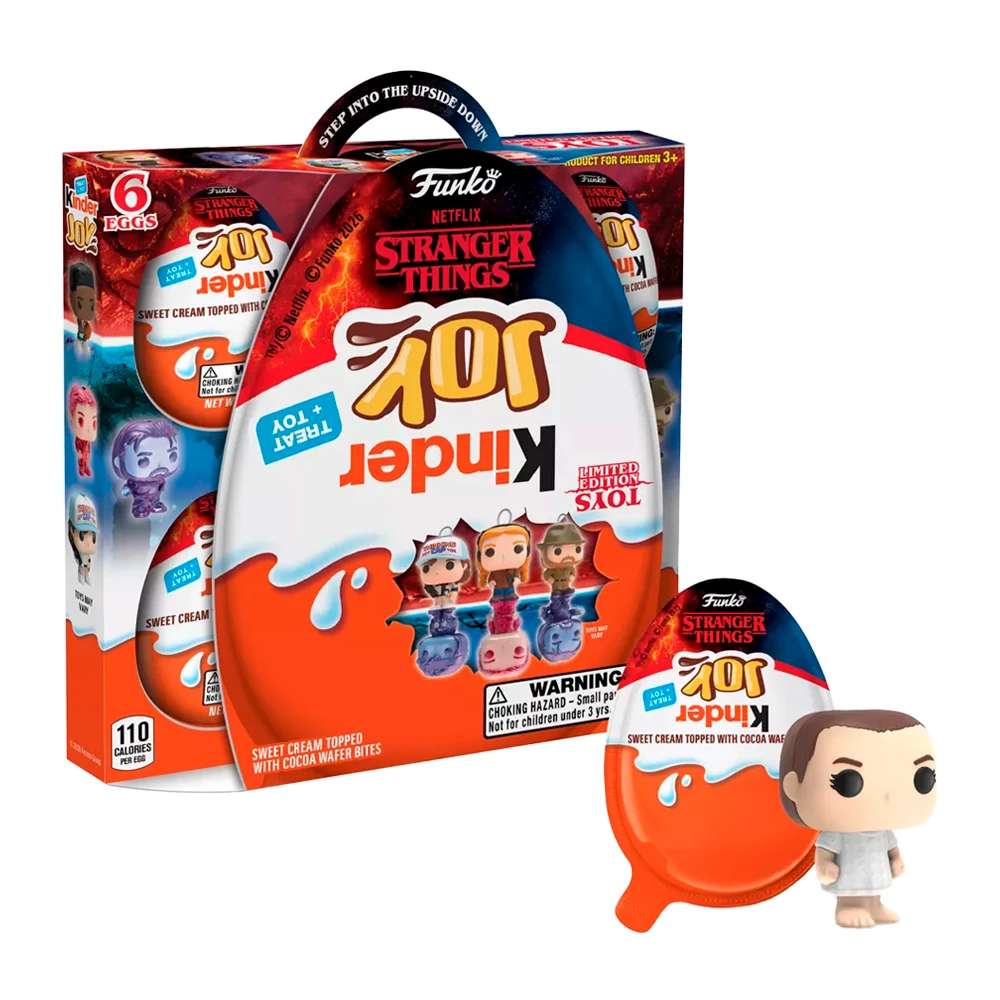 Ovo Ferrero Kinder Joy Stranger Things 6 Unidades Caixa 4.2Oz 120G