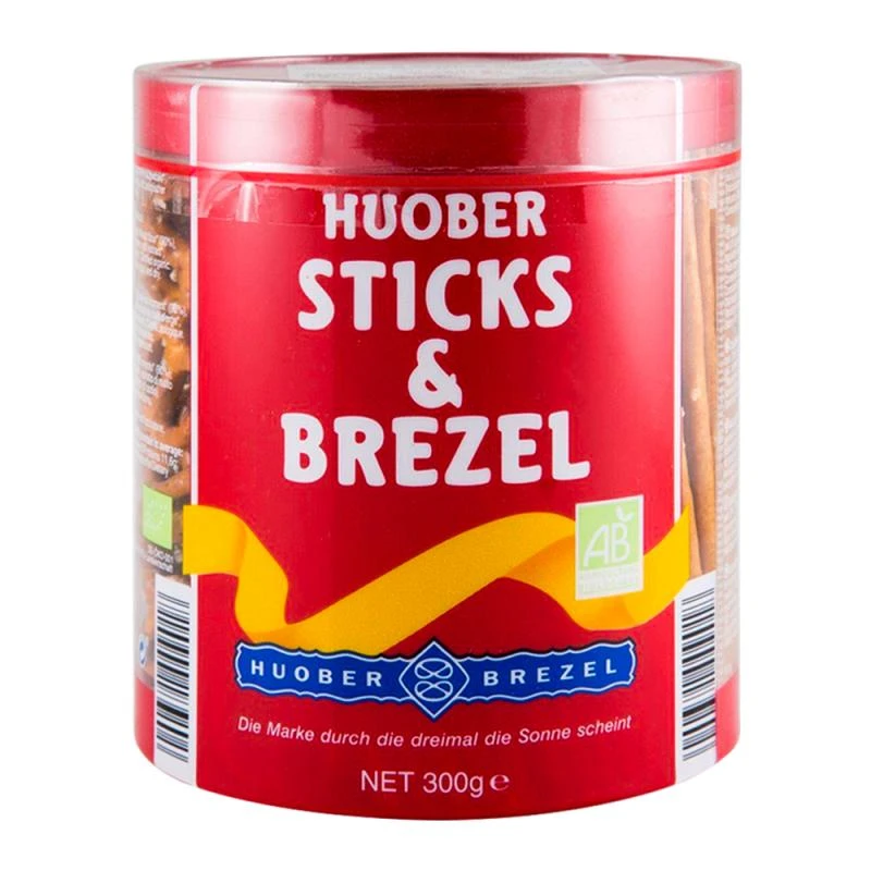 Salgadinho Pretzel Duo Sticks & Brezel Pote 300G Huober