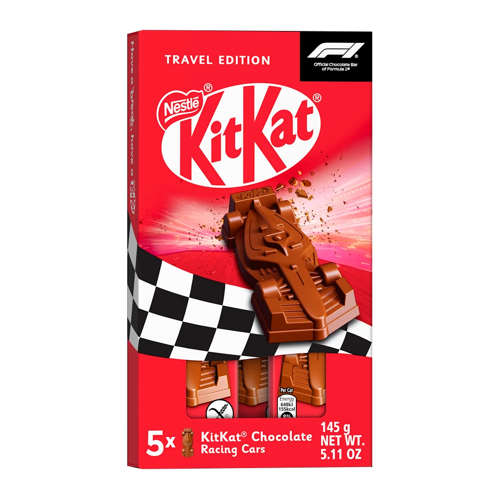 Chocolate Kit Kat Racing Cars F1 X5 Unidades Caixa 145G